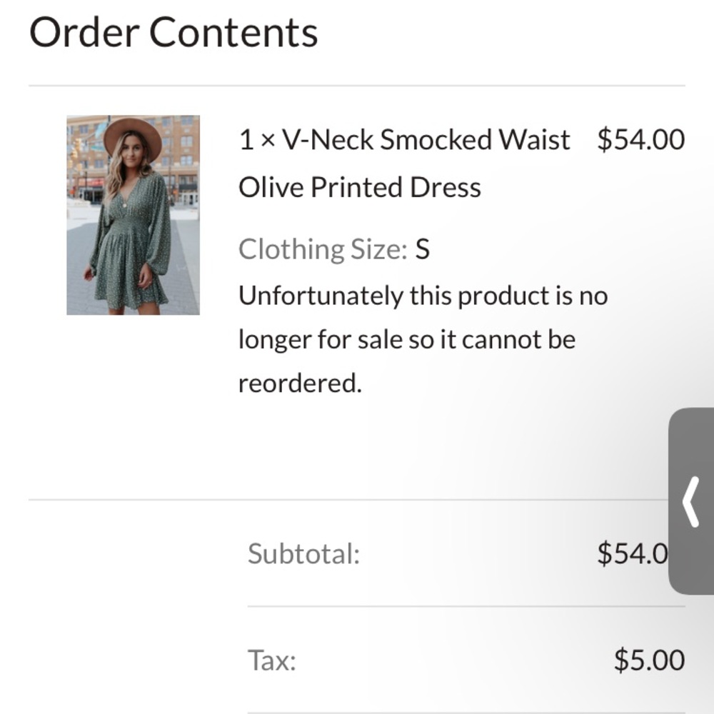 V-Neck Smocked Waist Olive Printed Dress